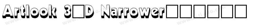 Artlook 3-D Narrower字体转换